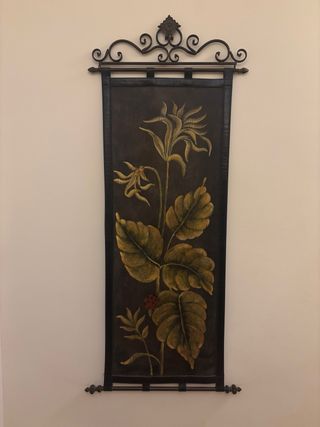 Tapiz Decorativo Flor con Marco Metálico