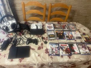 PlayStation 2 + Volante fernando alonso,juegos