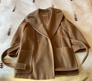 Chaquetón Max Mara Camel Talla 40 100% Lana Virgen