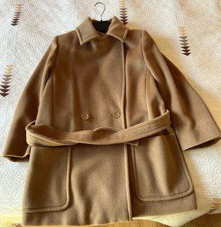 Chaquetón Max Mara Camel Talla 40 100% Lana Virgen