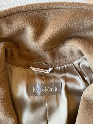 Chaquetón Max Mara Camel Talla 40 100% Lana Virgen