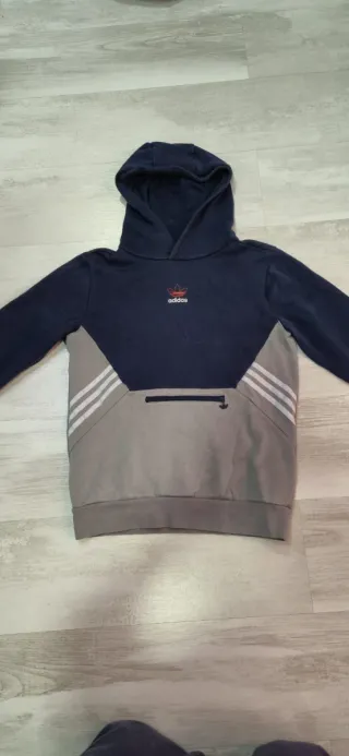 Sudadera Adidas Azul y Gris