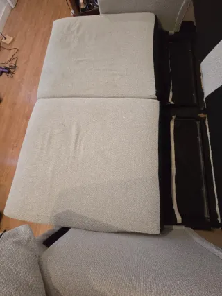 Sofá cama extensible beige - Precio Final