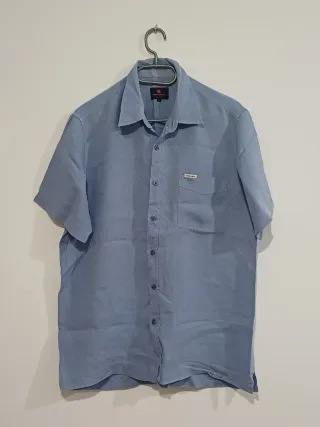 Camisa azul hombre Mike Davis manga corta