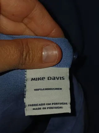 Camisa azul hombre Mike Davis manga corta