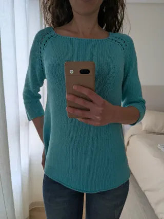 Jersey de punto azul del Corte Inglés