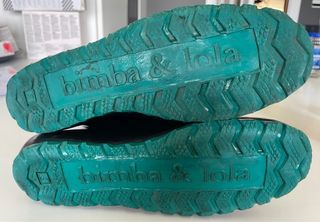 Botas Agua Bimba y Lola Nº37 Negras/Verdes
