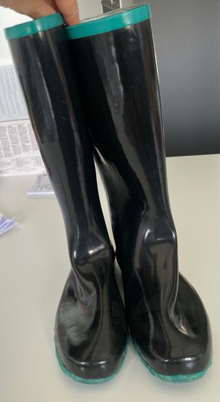 Botas Agua Bimba y Lola Nº37 Negras/Verdes