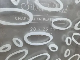 Marco de fotos plateado nuevo con cristal