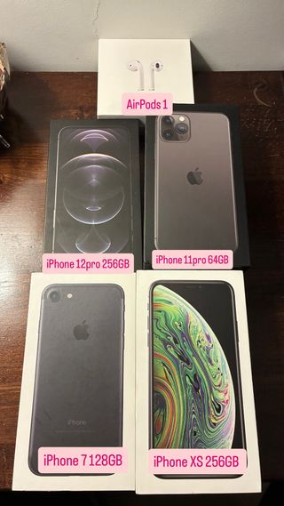 Lote 4 scatole di iPhone e AirPods 1
