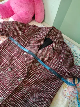 Abrigo cuadros talla M