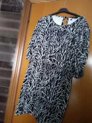 Vestito donna fantasia bianco e nero