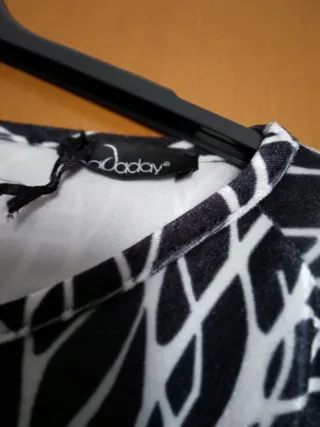 Vestito donna fantasia bianco e nero