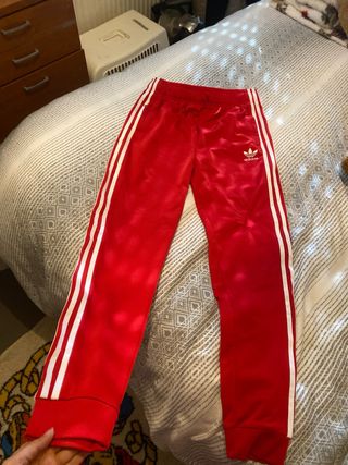 Pantalon chandal rojo adidas