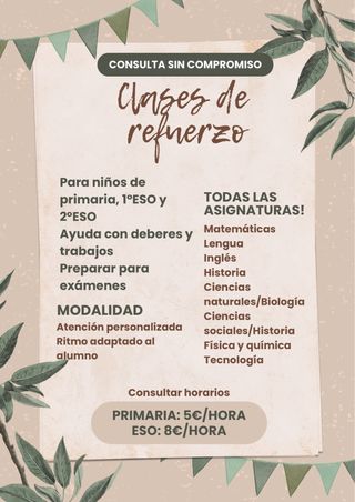 Clases particulares primaria y ESO