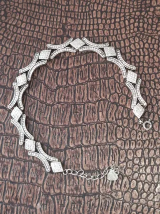 Pulsera de plata con circonitas