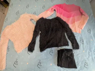 Lote 3 jerséis mujer talla única y regalo pantalón