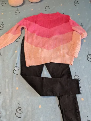 Lote 3 jerséis mujer talla única y regalo pantalón