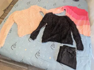 Lote 3 jerséis mujer talla única y regalo pantalón