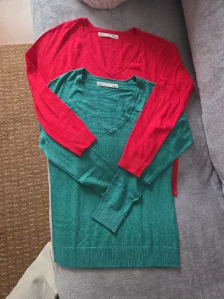 Conjunto 2 jerséis cuello pico