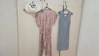 Conjunto 3 piezas mujer: vestido, mono y bufanda