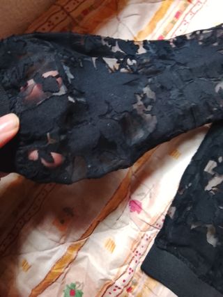 Zara Chaqueta Transparente Estampada Flores