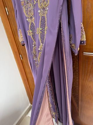 Caftán Marroquí Morado Nuevo