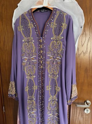 Caftán Marroquí Morado Nuevo