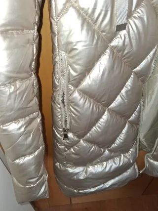 Plumas dorado mujer talla M