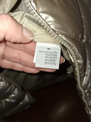 Plumas dorado mujer talla M