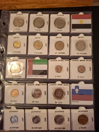 Colección de monedas del mundo