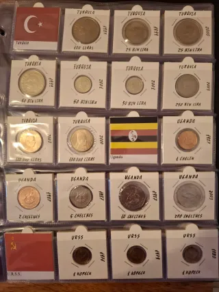 Colección de monedas del mundo