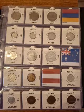 Colección de monedas del mundo
