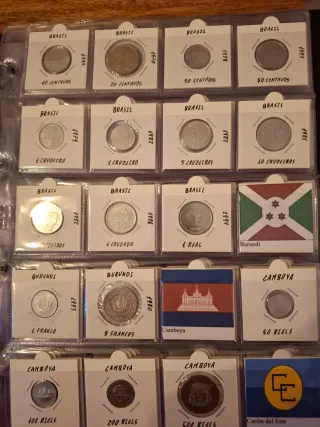 Colección de monedas del mundo
