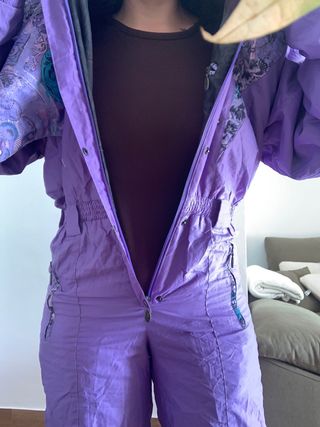 Traje de esquí vintage 80s púrpura