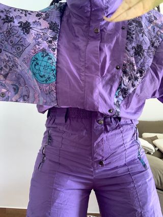 Traje de esquí vintage 80s púrpura