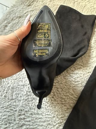 Stivali scamosciati alti neri