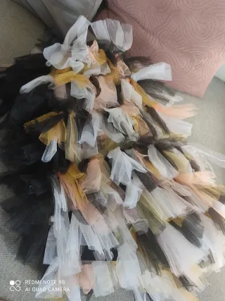 Disfraz Carnaval Gorro con luces. Falda Muñequera