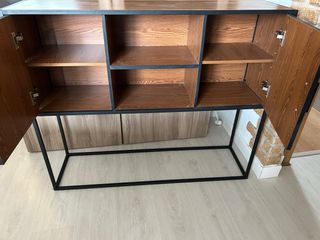 Consola de entrada madera y metal