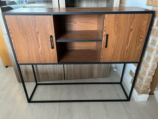 Consola de entrada madera y metal