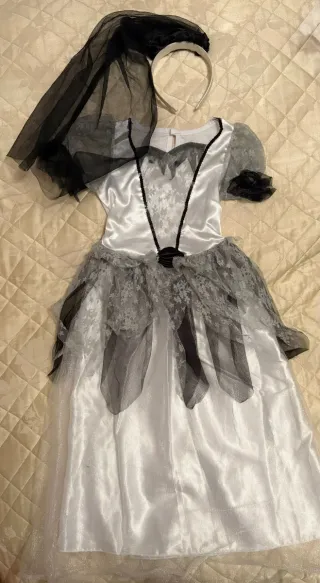 Costume Sposa Cadavere Bambina Carnevale