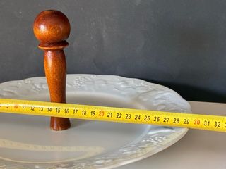 🇫🇷 Limoges Bandeja Porcelana y Madera