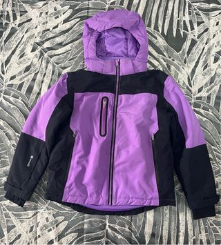 Traje de esquí niña morado y negro