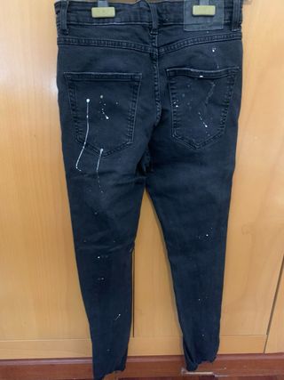 Pantalón vaquero chico Pull&Bear negro T.36