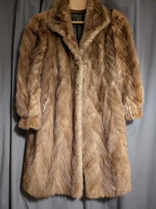 Abrigo Piel Sintética Marrón