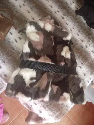 Chaleco de pelo multicolor