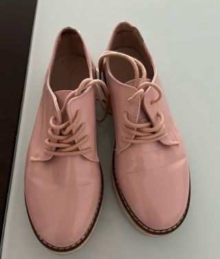 Zapatos Oxford Rosas Charol