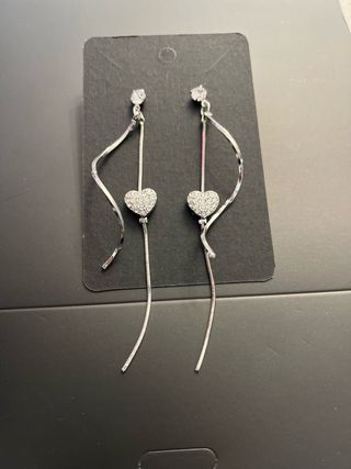 Orecchini lunghi pendenti cuore
