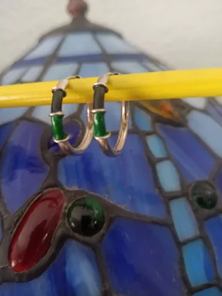 Pendientes Plata Diseño Bambú