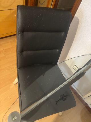 Mesa Comedor Cristal Combinada y sillas